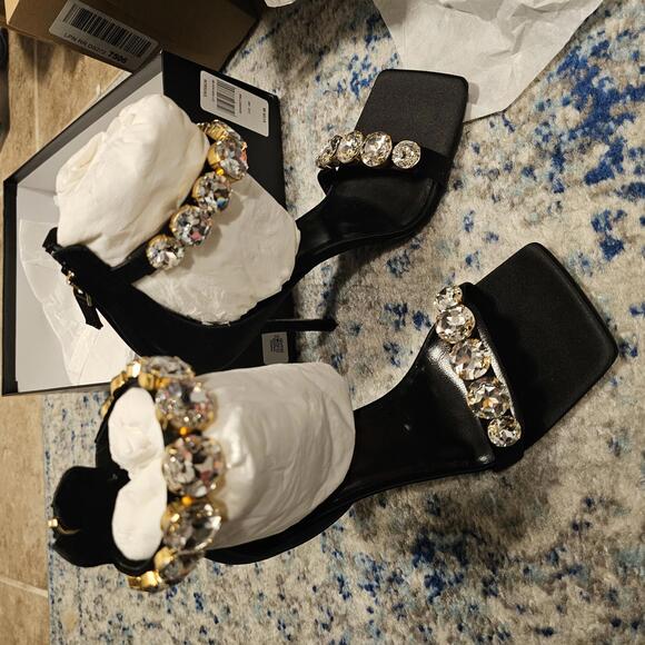 Versace Shoes - New Versace 110mm Crystal-Embellished Silk Stiletto Sandals sz 38.5